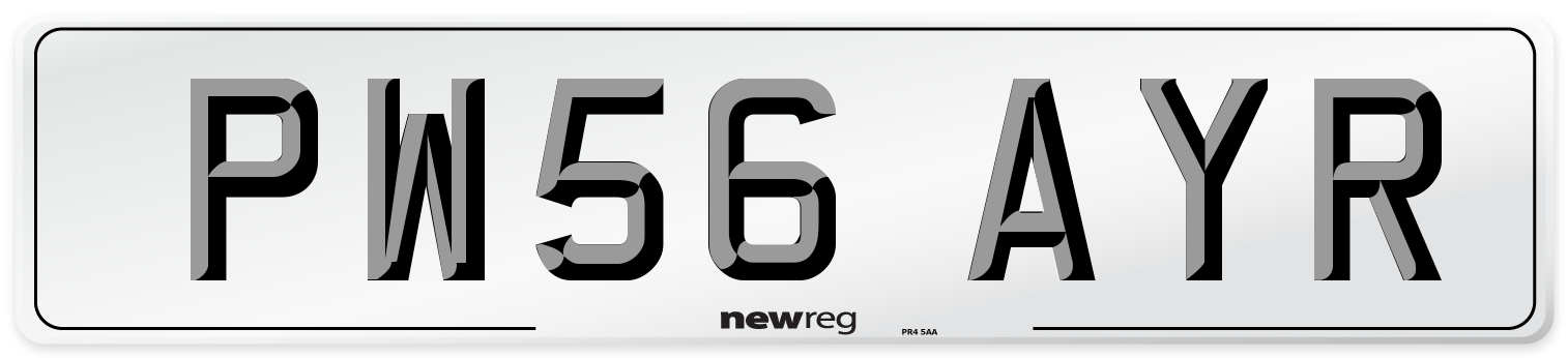 PW56 AYR Number Plate from New Reg